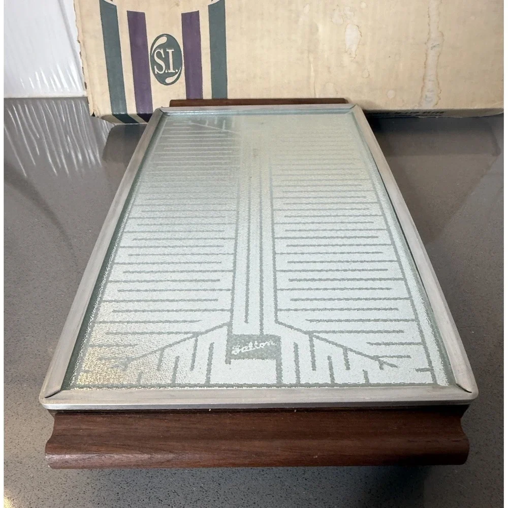 VTG Salton Hotray H-110 Food Warmer MCM Mid Century Modern Glass Hot Plate Box